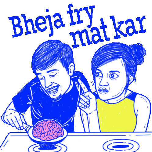 Girl Shakes Her Finger At Boy And Says 'Stop Pissing Me Off' Sticker - Gup Shup Bheja Fry Mat Kar Google Stickers