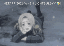 a cartoon of a man laying on the ground with the words hetarp 2026 when lightbulbyy