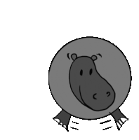 Animals Hippo Sticker - Animals Hippo Hippopotamus Stickers