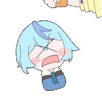 a cartoon drawing of a person holding a loaf of bread
