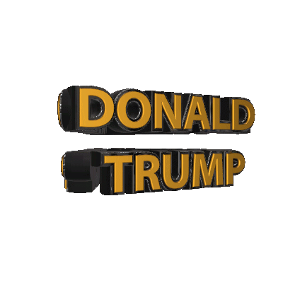 Donald Trump Politician Sticker - Donald Trump Politician 3d Text Stickers