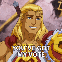 You'Ve Got My Vote He-man GIF - You'Ve Got My Vote He-man Masters Of The Universe Revolution GIFs