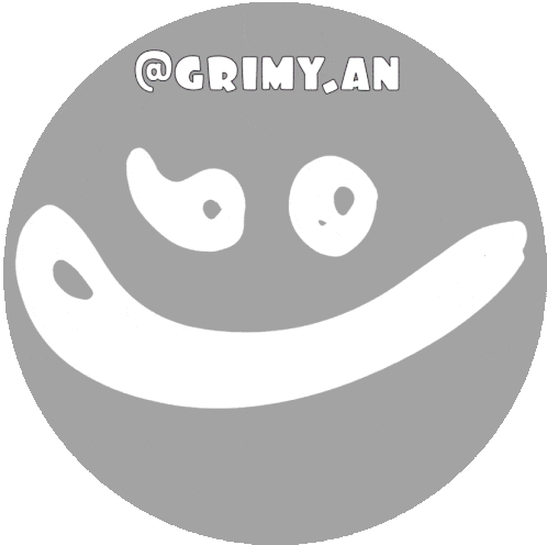 Grimyan Logo Sticker - Grimyan Logo Smile Stickers