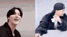 wooyoung ateez wooyoung laughing jay jay enhypen