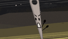 a cartoon of a bucket of french fries with a shovel