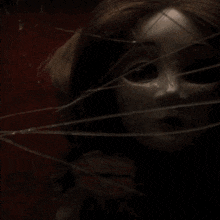 a doll behind a broken glass says omgg she ain 't gaf