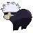 a pixel art of a person wearing sunglasses .