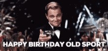 Happy Birthday Leonardo GIF - Happy Birthday Leonardo Alcohol GIFs