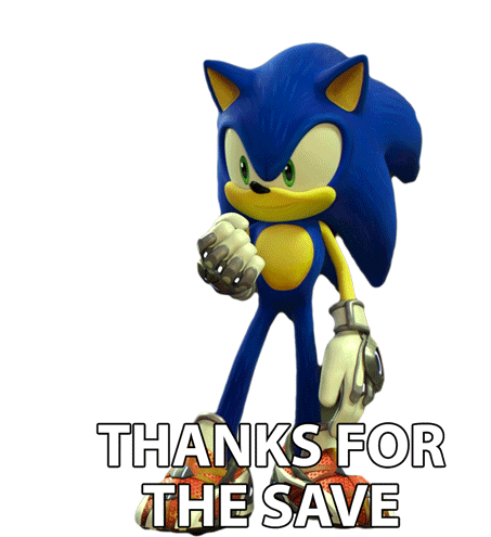 Thanks For The Save Sonic The Hedgehog Sticker - Thanks For The Save Sonic The Hedgehog Sonic Prime Stickers