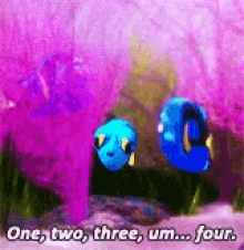 Counting One Two Three Um Four GIF - Counting One Two Three Um Four Dory GIFs