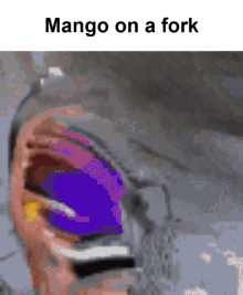 Mango On A Fork GIF - Mango On A Fork GIFs