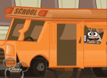 a cartoon drawing of a school bus from the disney channel
