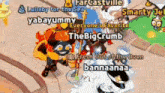 a group of people are playing a video game called cookie run and talking to each other .