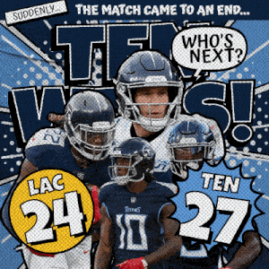 Tennessee Titans (27) Vs. Los Angeles Chargers (24) Post Game GIF