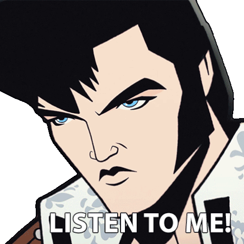Listen To Me Agent Elvis Presley Sticker