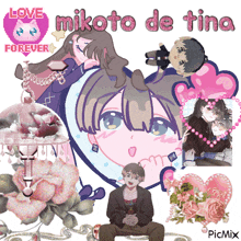 a picture of a girl and a boy with the name mikoto de tina