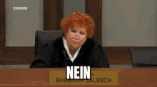 Barbara Salesch Nein GIF - Barbara Salesch Nein Trash Tv GIFs