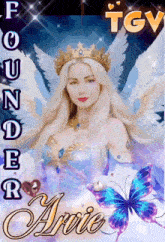 a picture of a woman with a crown and the name annie