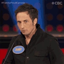 Surprised Jonny Harris GIF - Surprised Jonny Harris Family Feud Canada GIFs