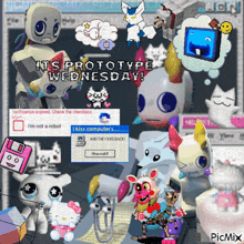 a collage of cartoon characters with the words it 's prototype wednesday on top