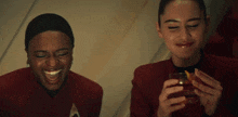 Laughing Nyota Uhura GIF - Laughing Nyota Uhura Celia Rose Gooding GIFs