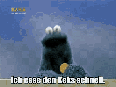 Krümelmonster aufgeregtes GIF