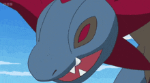 a close up of a cartoon character with bbc written on the bottom left