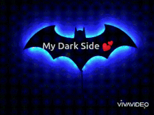 bat my dark side heart neon rgb