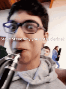 Steve Why You Gotta Clarinet Steve Steve GIF - Steve Why You Gotta Clarinet Steve Steve Clarinet GIFs
