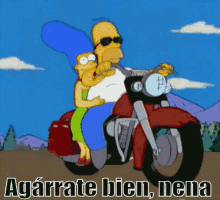 Homero Y Marge En La Moto GIF