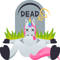 Dead Unicorn Life Sticker