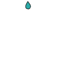 a cartoon drawing of a splash of water with an exclamation point in the middle