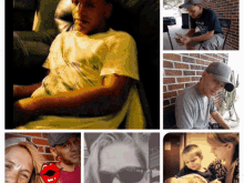 a collage of people including a man wearing a yellow shirt
