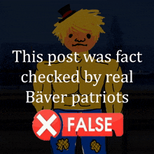a picture of a scarecrow with the words this post was fact checked by real baver patriots below him