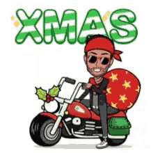 Xmas Merry Christmas GIF - Xmas Merry Christmas Riding Bike GIFs