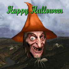 Happy Halloween Halloween Witch GIF - Happy Halloween Halloween Witch Spiders GIFs