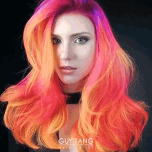 colored hair glow neon