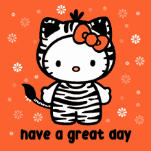 Hello Kitty Have A Great Day GIF - Hello Kitty Have A Great Day Orange GIFs