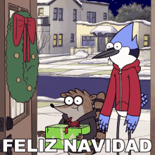 Feliz Navidad Mordecai GIF