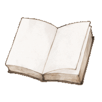 a drawing of an open book with white pages