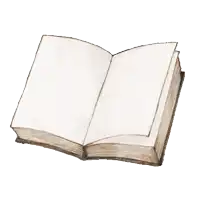 a drawing of an open book with white pages