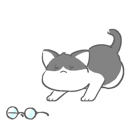 Cat Gray Sticker - Cat Gray Glasses Stickers