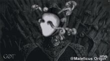 a game of thrones poster with maleficus origin written at the bottom