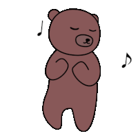 Brown Bear Sticker - Brown Bear Music Stickers
