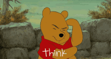 Pooh Think GIF - Pooh Think Red GIFs