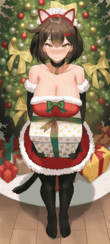 Christmas Anime GIF - Christmas Anime Present - Discover & Share GIFs