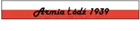 a red and white banner that says armia lodz 1939 on it