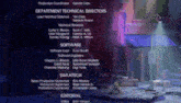a purple background with the words department technical directors