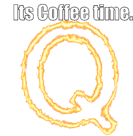 Coffee Time Q_ Sticker - Coffee Time Q_ Coffee Stickers