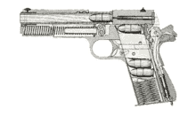 loaded gun firearm handgun hand